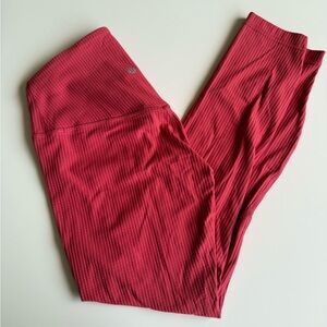 Lululemon V-Waist Yoga Tight 25" *Grid Texture Vintage Rose Size 4